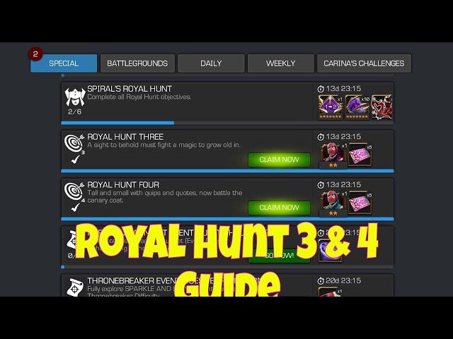 How to complete Royal Hunt 3 and 4 | Get 10 banquet tickets | Mcoc November 2024