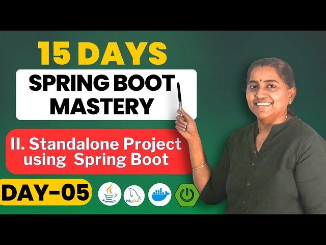 Create a stand alone application using Spring Boot  | 15 days to Spring Boot Mastery