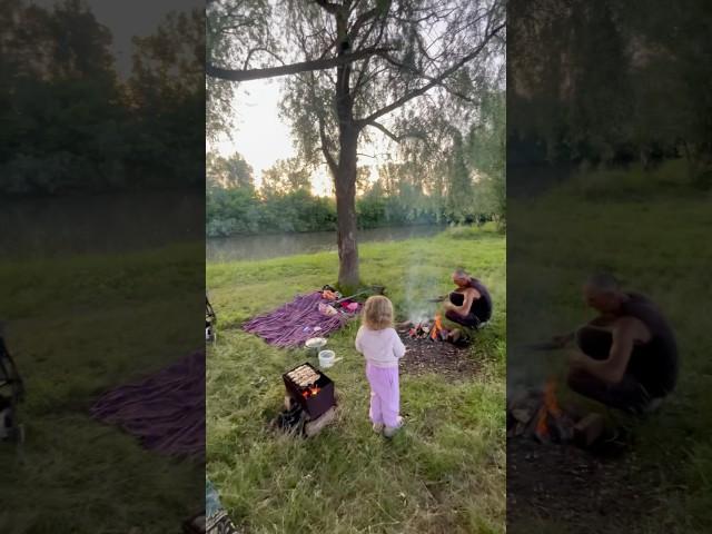 Отдых с палаткой с детьми #отдых#палатка#наречке#ночь#дети#семья#лето#поход#природа#шашлык#лето