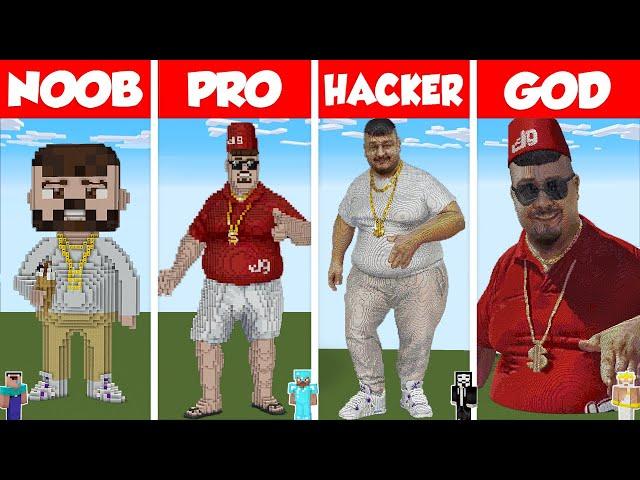 SKIBIDI BOP STATUE HOUSE BUILD CHALLENGE IN MINECRAFT - NOOB vs PRO vs HACKER vs GOD / Animation