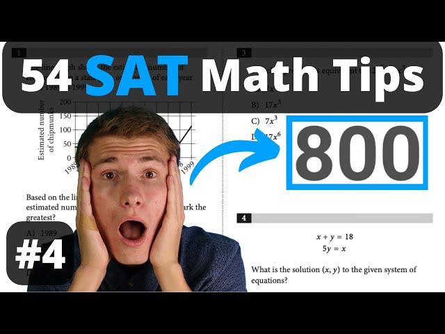  Score 800 on SAT Math - Use These 54 Tips DSAT 4