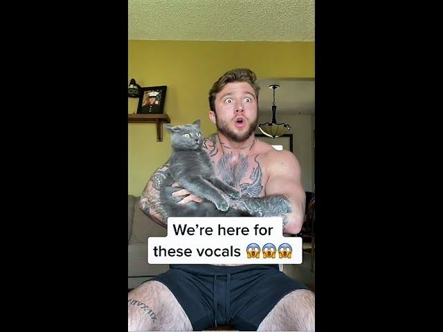 The cat's face + his vocals are everything  #shorts | Cover by Garett Nolan