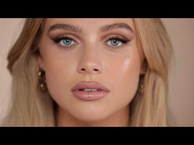 Soft glam makeup on blue eyes & blonde hair | ALI ANDREEA