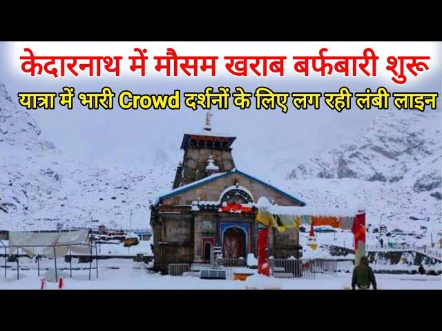 kedarnath yatra live snowfall | kedarnath yatra update today | kedarnath yatra weather update