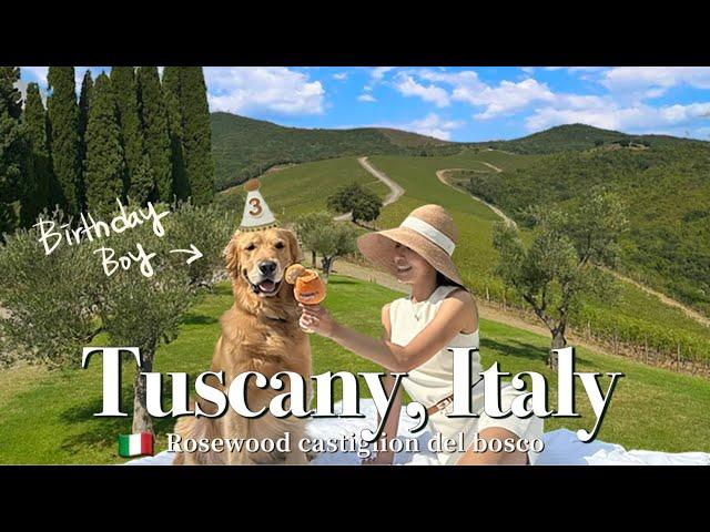  My DOG parties in TUSCANY, 900yr old Italian estate l Rosewood castiglion del bosco l PISA