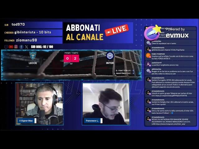 PRE PARTITA E LIVE REACTION LECCE - INTER.