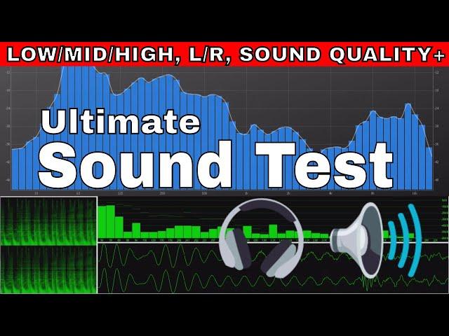 Test Your Speakers/Headphone Sound Test: Low/Mid/High, L/R Test, Bass Test, Quality, Frequency Range