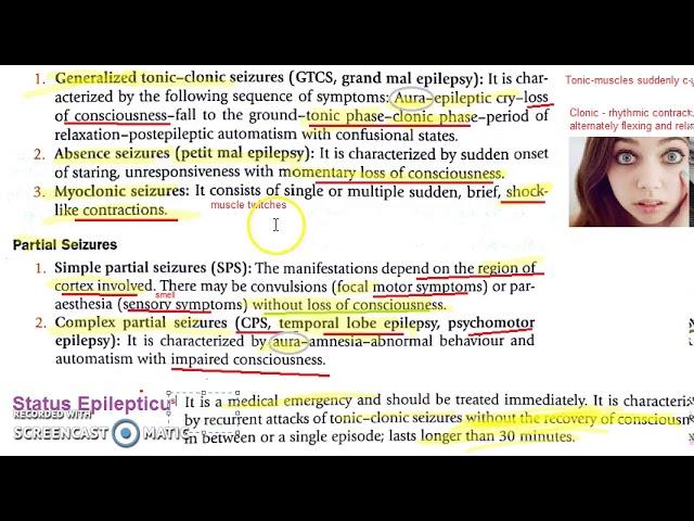 Pharmacology 413 a AntiEpileptic Epilepsy Types Treatment