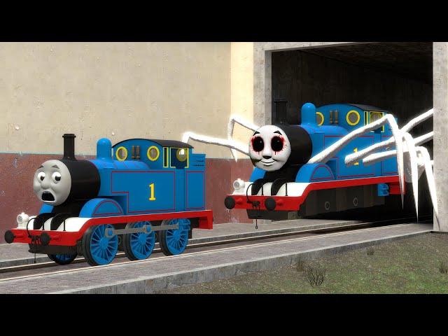 Building a Thomas Train Chased By Cursed Thomas and Friends,Scary Thomas Spider in Garry's Mod