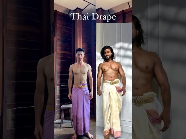 Thai drape similar to Indian dhoti ️ #dhoti #fashion