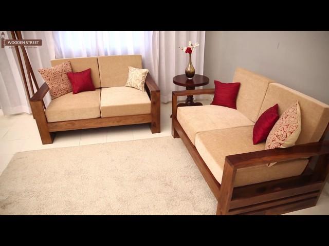 2 seater Sofa – Shop Winster 2 seater Wooden Sofa online (Teak Finish) – Wooden Street