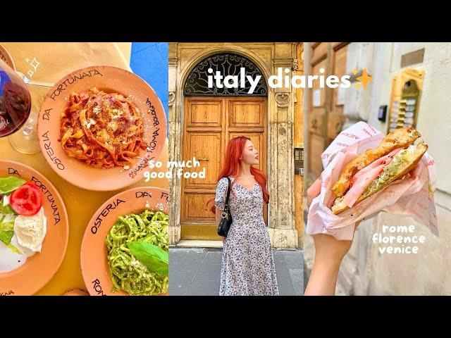 6 days in italy  everything we ate  exploring markets, sunset views  rome, florence + venice!