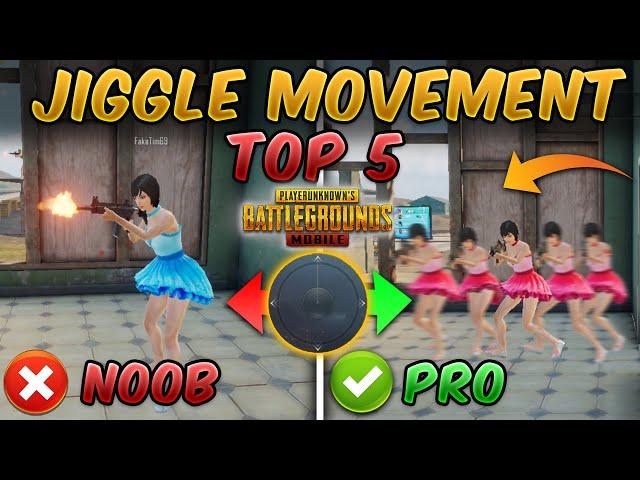 Top 5 Jiggle Movements (PUBG MOBILE) Tips and Tricks Guide/Tutorial with Handcam