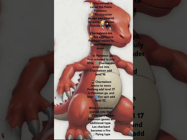 Pokémon 0005 Charmeleon Facts #nintendo #pokemon #gamefreak #reels #usa #videogames