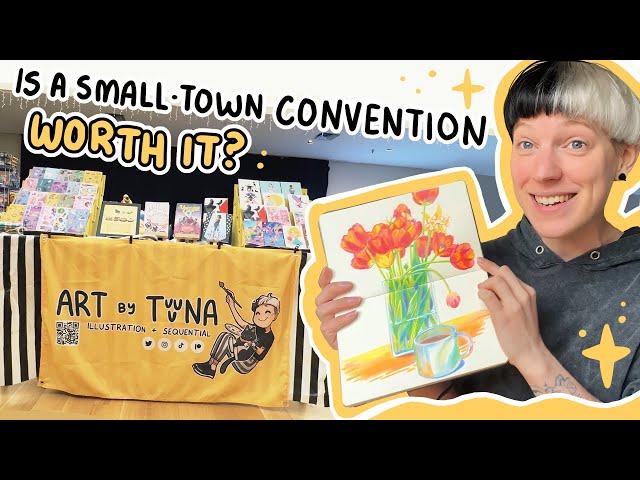 ARTIST ALLEY VLOG  attending a small-town convention & art experimentation | Freelance Illustrator