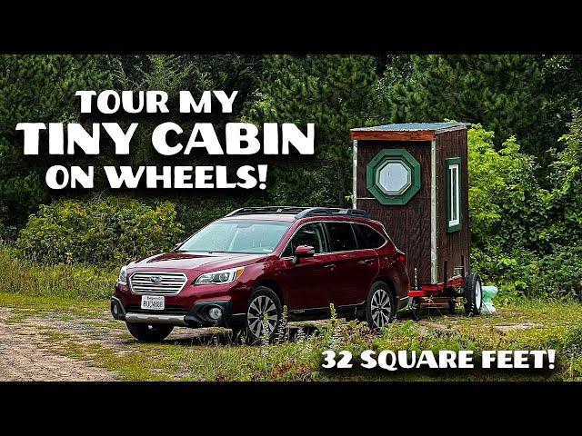 TOUR MY TINY CABIN ON WHEELS! | Only 32 Square Feet