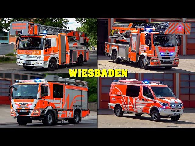 *Alarmierung* [ALLE drei FEUERWACHEN] - Feuerwehr WIESBADEN | Einsatzfahrten von Löschzug & mehr!