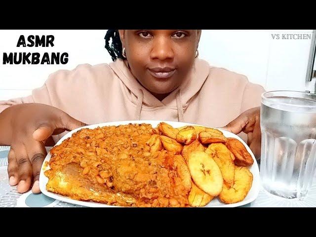 African Food Mukbang: Beans And Dodo(Sweet Fried Plantain) Mukbang