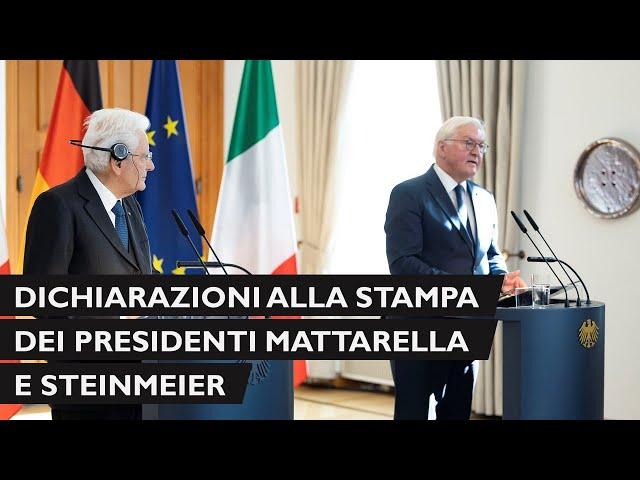 Dichiarazioni alla stampa del Presidente Mattarella e del Presidente Steinmeier