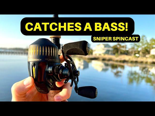 PROFISHIENCY Sniper Spincast: Watch it CATCH a BASS!