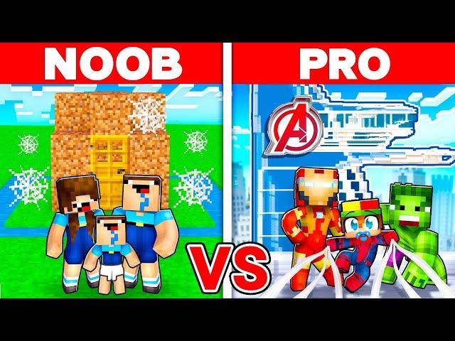 Having a NOOB vs PRO SUPERHERO Family In Minecraft!