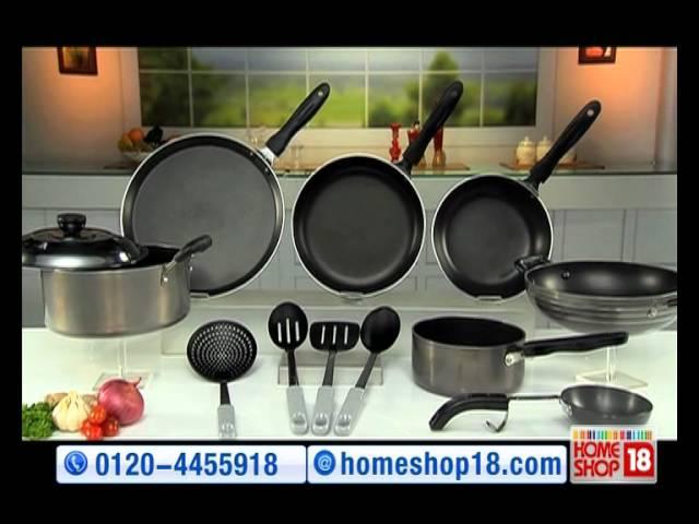 HomeShop18.com - Teflon Coated Non stick Cookware Set by Crystal