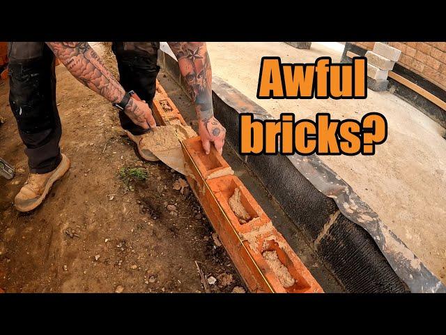 BRICKLAYING with pre-made mortar & awful bricks?