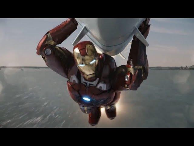 Ironman nukes the chitauri army  - Almost gets killed | Avengers (2012)