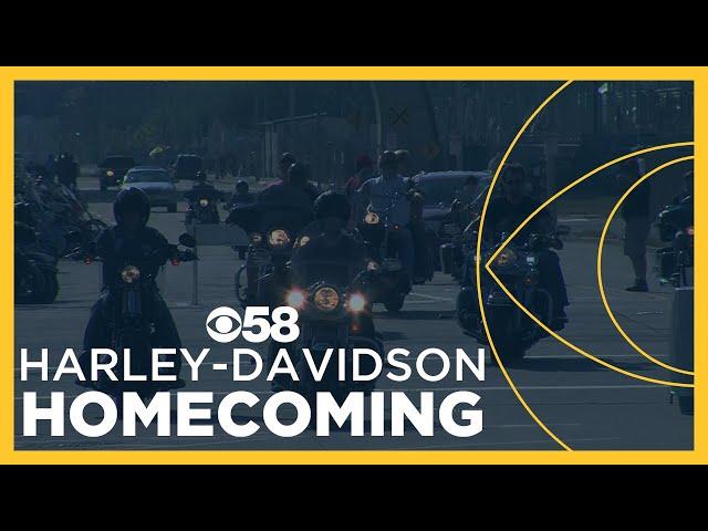 Motorcycle enthusiasts bike cross-country ahead of Harley-Davidson's 120th anniversary celebration