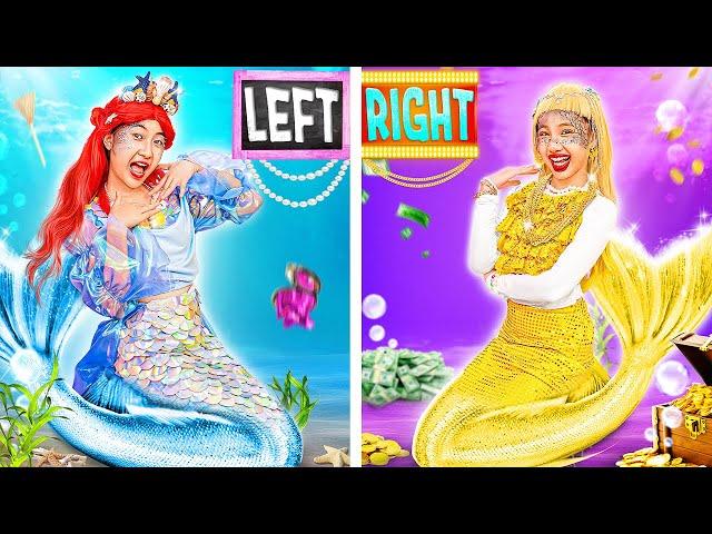 Left Or Right? Mermaid Makeover Challenge With Baby Doll And Friend - Funny Stories About Baby Doll