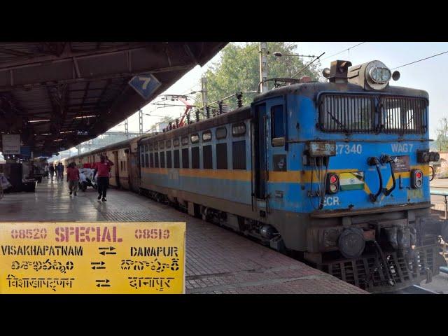 [5 IN 1] VSKP-DANAPUR SPL + AMRAVATI + BOKARO + GNT-RGDA EXPRESS TRAINS + GETTING READY FOR LOCOS