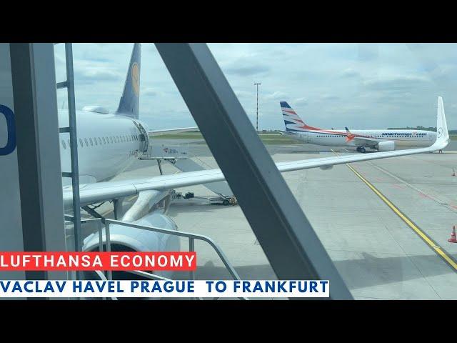 Lufthansa Airline Economy, Prague to Frankfurt , PRG-FRA , Vaclav Havel International Airport