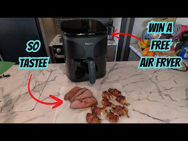 TRI TIP AND BACON WRAPPED PRAWNS - TASTEE AIR FRYER - FULLTIME RV LIVING - HOMESTEAD - WIN AIR FRYER