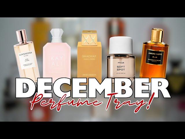 DECEMBER PERFUME TRAY!  PERFUMES FOR THE HOLIDAY SEASON | PERFUMES I'LL BE WEARING THIS MONTH 