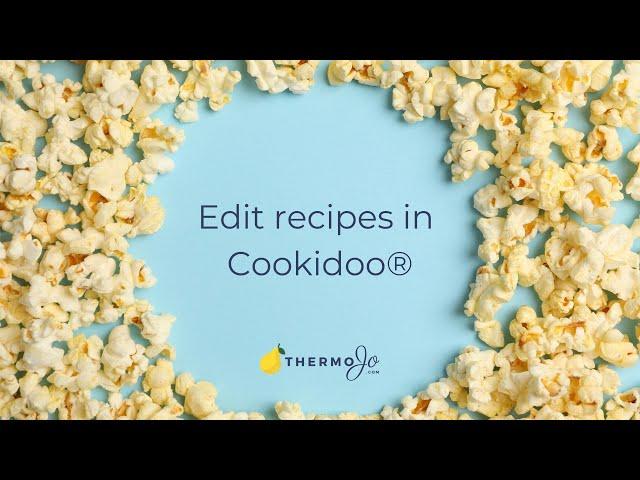 Edit Thermomix® Recipes in Cookidoo®