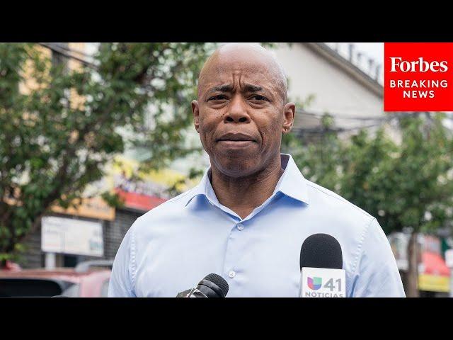 NYC Mayor Eric Adams Asked To Send A Message To Migrants In The City After ICE Deportations