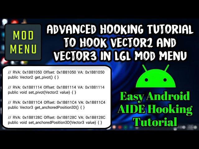 How to Easily Hook Vector2 and Vector3 methods in LGL Mod Menu | Hooking Tutorial of Vector types