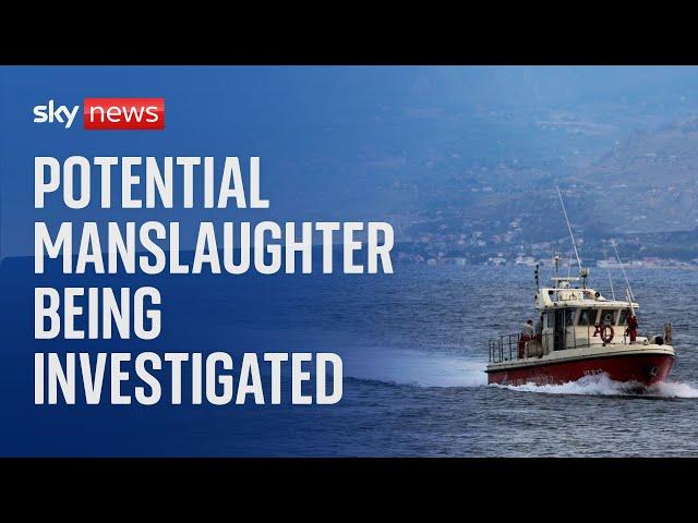 Superyacht sinking: Potential manslaughter being investigated, Italian prosecutor says