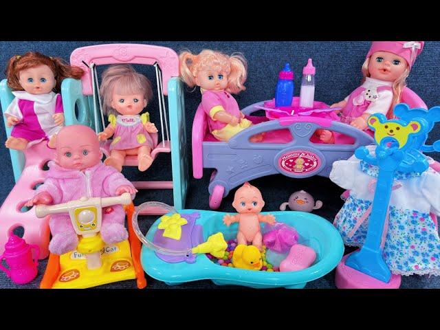 13 Minutes Satisfying with Unboxing Cute Doll Swing Toy set，Princess Dress ASMR | Review Toys