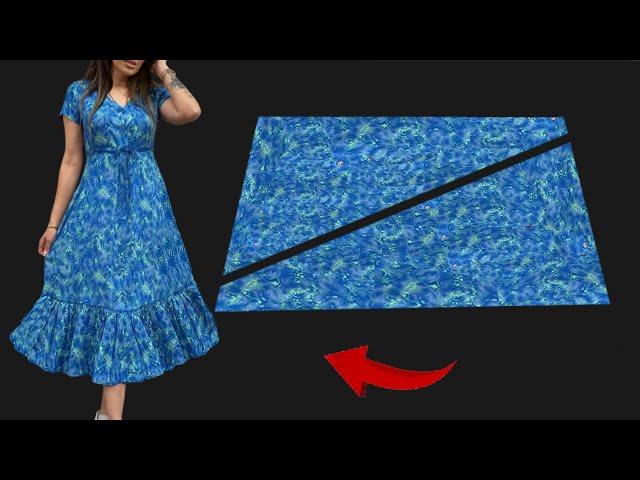 ️New Two Ways to Wear a Summer Stylish Idea ️So Easy So Cute Dresses Cut and Sew Only 20 Minute