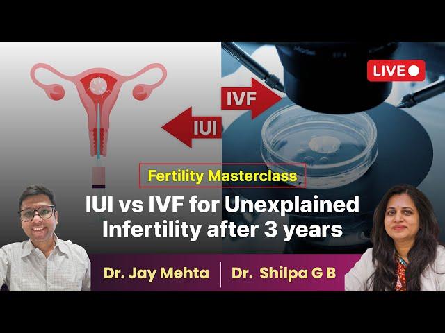 Fertility Masterclass 39 - IUI vs IVF for Unexplained Infertility after 3 years | Shilpa G B