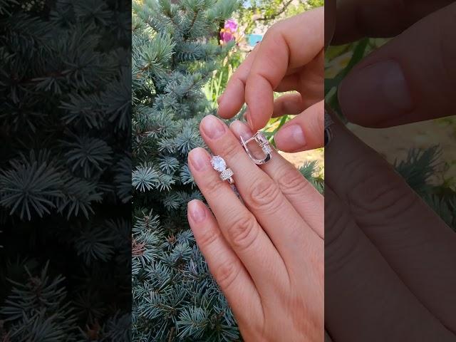 серьги серебряные с фианитами