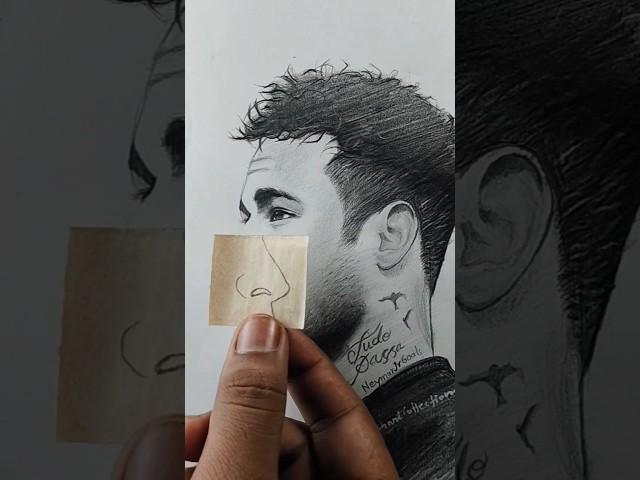 Nose drawing easy trick ️art #artist #cartoon #drawing #satisfying #draw #anime #shorts #neymar
