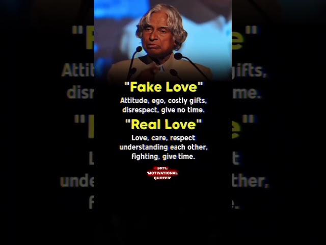 motivational quotes of apj Abdul kalam | Fake love and Real love |  | #motivation #apjabdulkalam