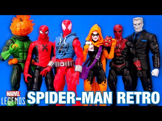 Marvel Legends Spider-Man Retro Wave Scarlet Spider Hallows' Eve Jack O' Lantern Tombstone Review