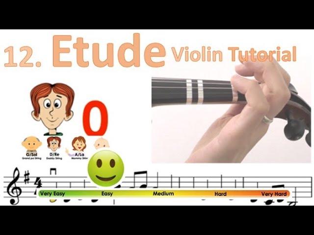 Etude | Suzuki Violin book 1 | Notes & finger pattern tutorial on Violin | HTP TV