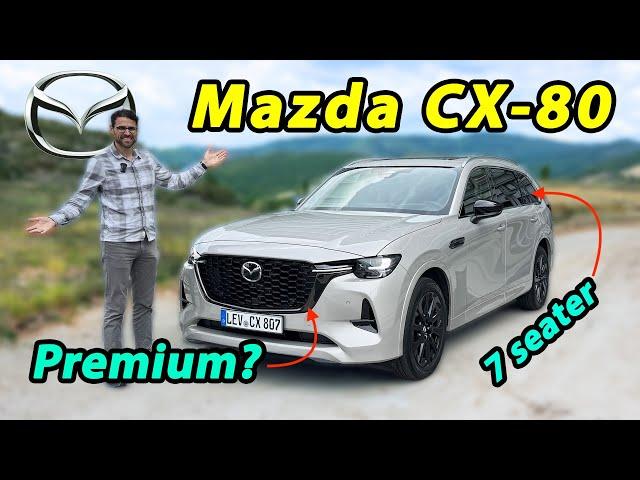 Mazda CX-80 driving REVIEW with 6-cyl (CX-90 brother) - a proper BMW replacement?