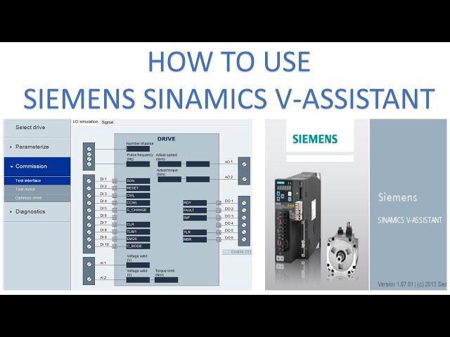 SIEMENS SINAMICS V-ASSISTANT Explained in Tamil | Siemens Sinamics V90 Servo Drive System