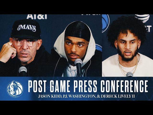 Jason Kidd, P.J. Washington, & Dereck Lively II | Post Game @ DEN | 11/22/24