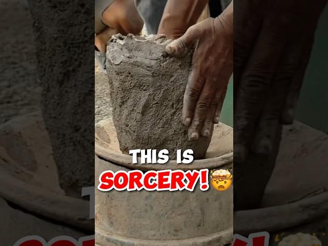 This human spinner made a large clay pot in 3 minutes! #youtubemadeforyou #youtubeshortsviral